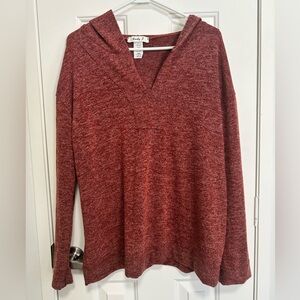Lovely J Women's V-Neck Red Sweater